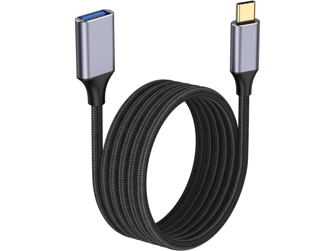 Cable adaptador Halinuia USB A hembra a USB C macho compatible con Nintendo Switch, teléfonos, portátiles y más (1 m)