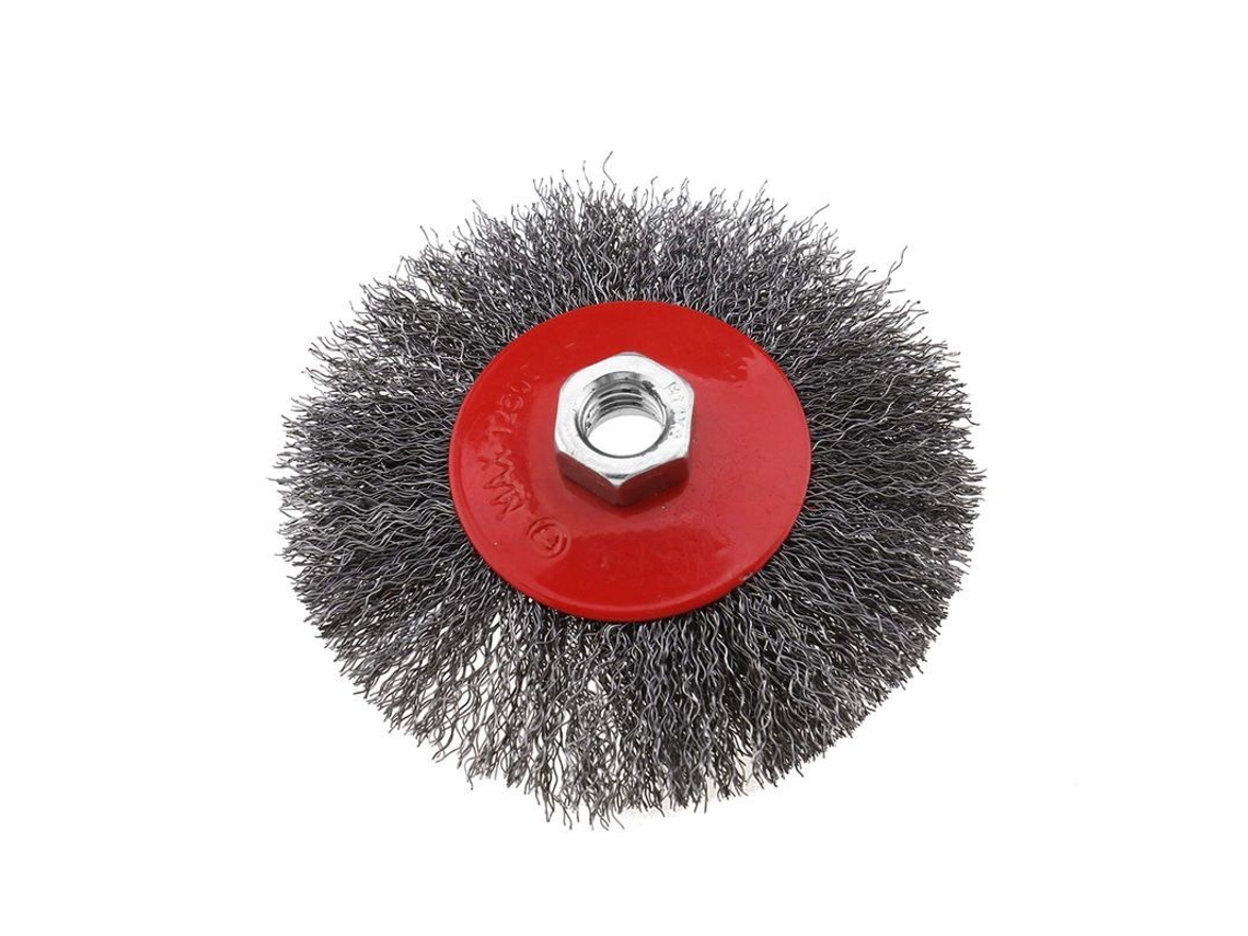 Escobilla De Alambre Para Esmeril Angular, 115mm, M14, 0.3mm, 12500rpm, Acero Para Eliminación De Óxido Y Pintura