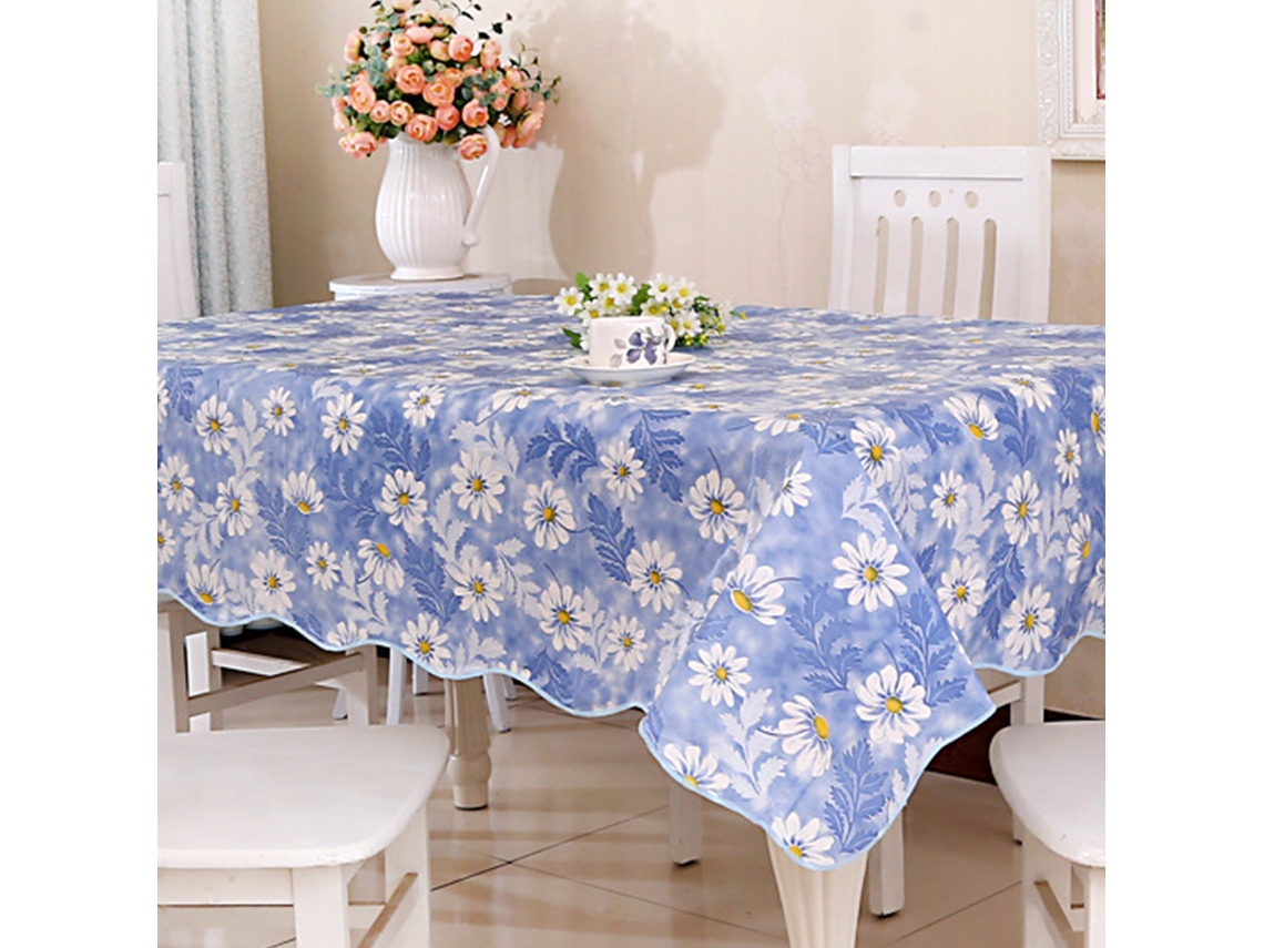 KOFIHETY Mantel rectangular para interior y exterior, tela floral primavera/verano