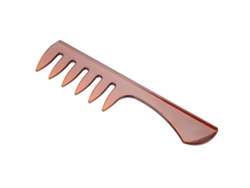Peine De Cabello Y Barba Aceite Peine Redondo Portátil Peine De Bolsillo Marrón