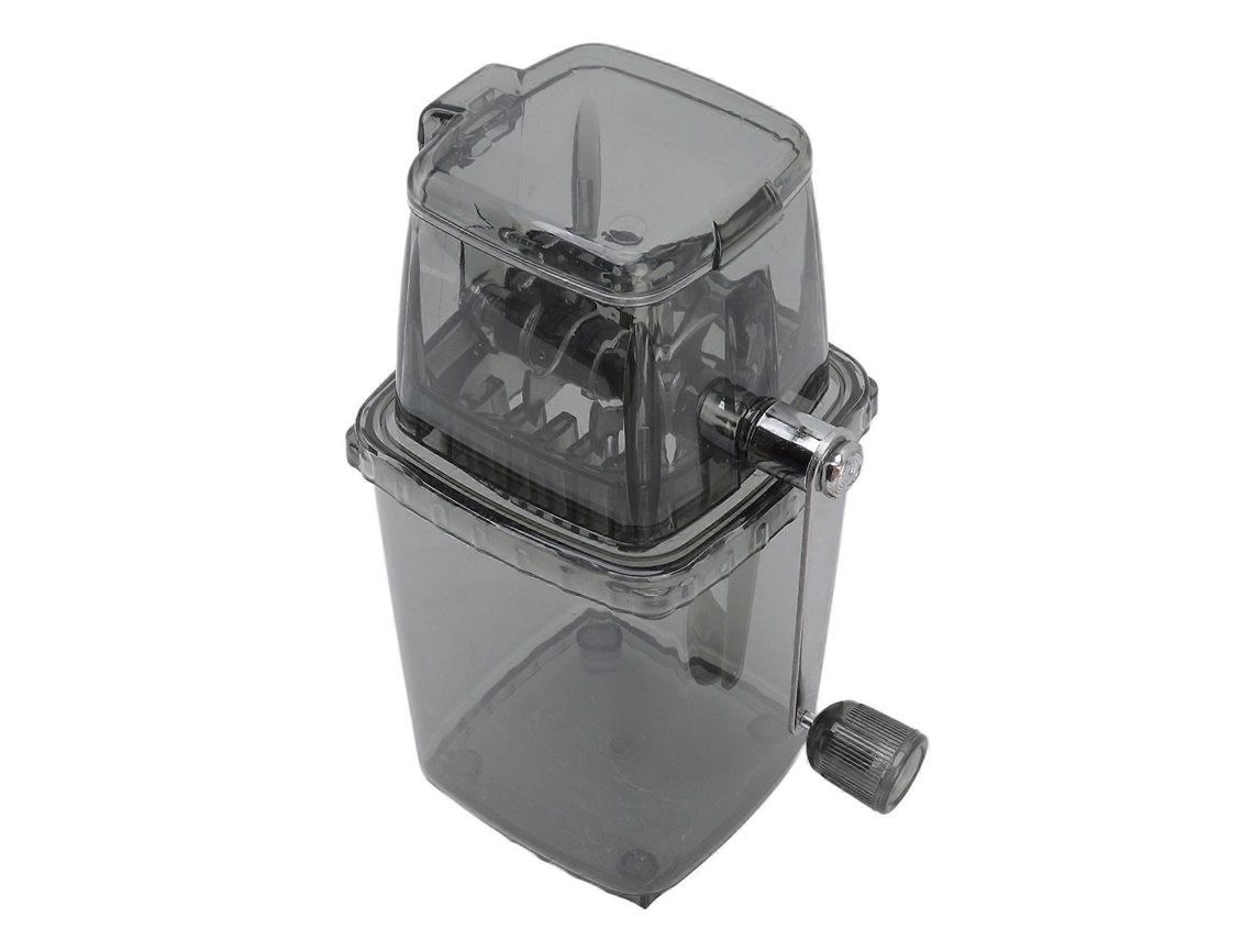 Trituradora de hielo rotatoria manual Rosewell y máquina para hacer hielo raspado, perfecta para batidos, cócteles y delicias de verano.