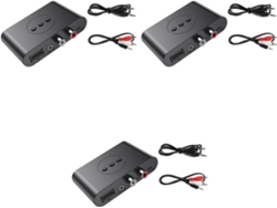 3 Receptores De Audio Bluetooth 5.2 Con Conector Rca Y Entrada Auxiliar De 3,5 Mm, Adaptador De Música Estéreo Sin