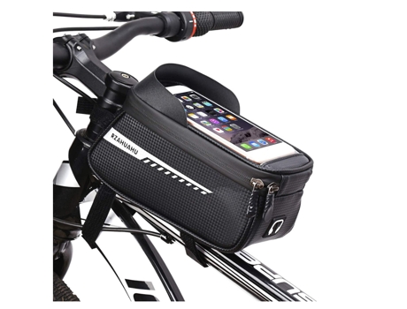 Bolsa para bicicleta, bicicleta impermeable con soporte para teléfono con pantalla táctil, bolsa de almacenamiento para herramientas de bicicleta (...