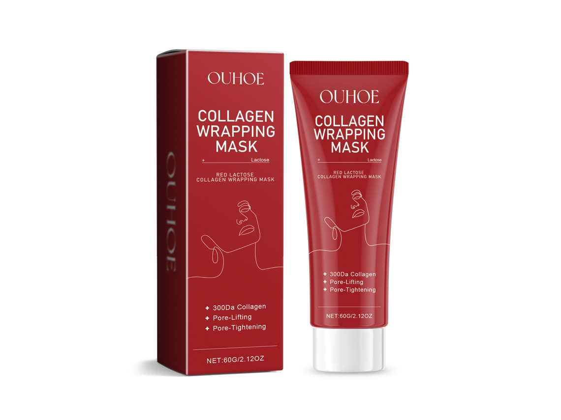 Mascarilla exfoliante roja de colágeno con lactosa