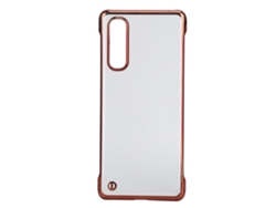 Capa De Telefone Eletroplatada Transparente De Pc Duro Para Oppo Reno3 Pro Meia Borda