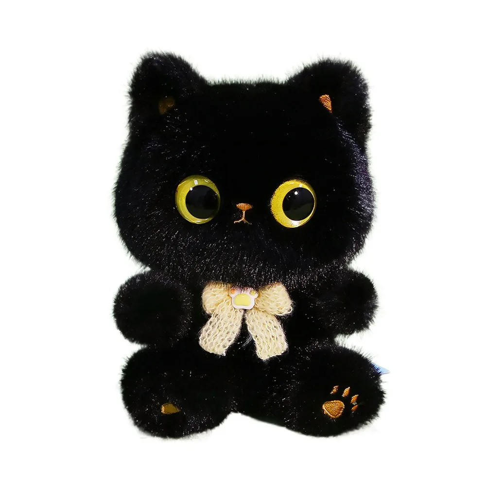 Gato Negro De Peluche De 17 Cm, Gatito Suave Y Esponjoso, Regalo De Cumpleaños.