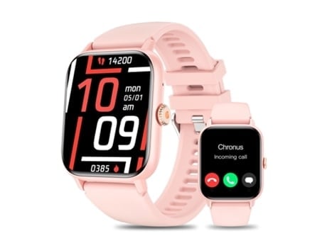 AUJEZON Qs13 Responder/Hacer Llamadas Reloj Inteligente para Mujeres con Función Spo2 Fitness Tracker para Android Ios Rosa