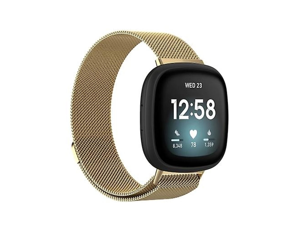 Pulsera Para Fitbit Versa 3 Milanese Watch Band Gold Chennnls
