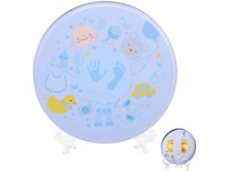 Kit De Modelado De Huellas De Pies Para Bebé Y Recién Nacidos, Color Azul Claro