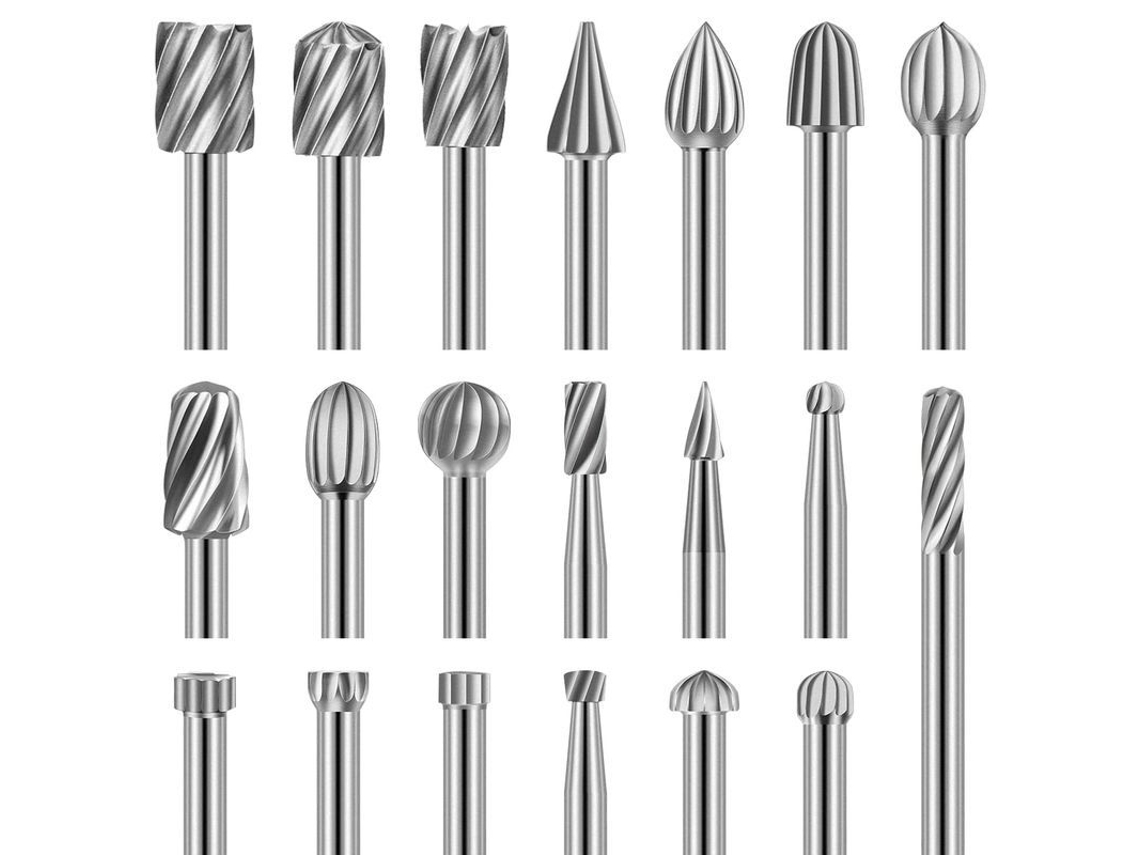 20 Brocas Rotativas Hss, Cabezal De 3 Mm, Herramienta De Grabado Para Carpintería, Grabado, Tallado Y Perforación.