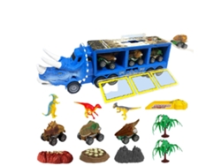 Rebe-brinquedo Caminhão De Dinossauros Para Crianças Presente Transportador De Dinossauros Brinquedo Elétrico Inércia Retrocesso