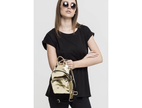 Mochila URBAN CLASSICS Poliuretano Mini (Dorado)