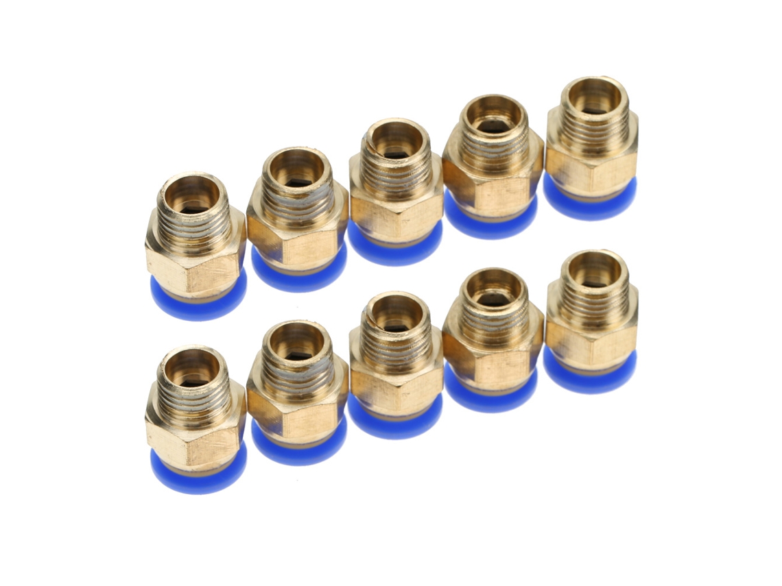Conector Rápido Neumático, Rosca Macho Recta, Racores De Inserción De 8 Mm (pc8-2, 10 Unidades)