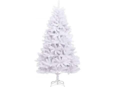Árbol de Navidad artificial con bisagras y soporte VIDAXL blanco (180cm)