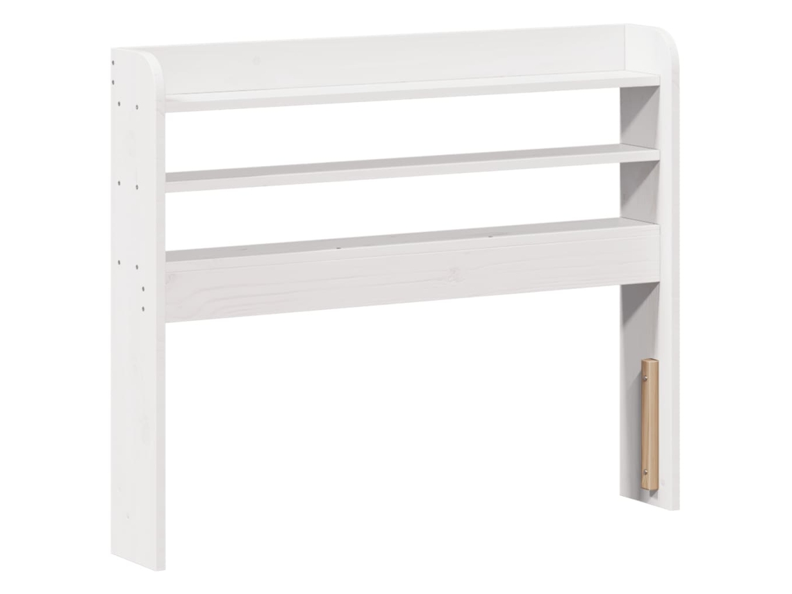 Maison Exclusive - Cabecero De Cama Con Estantes Madera Maciza Pino Blanco 90 Cm