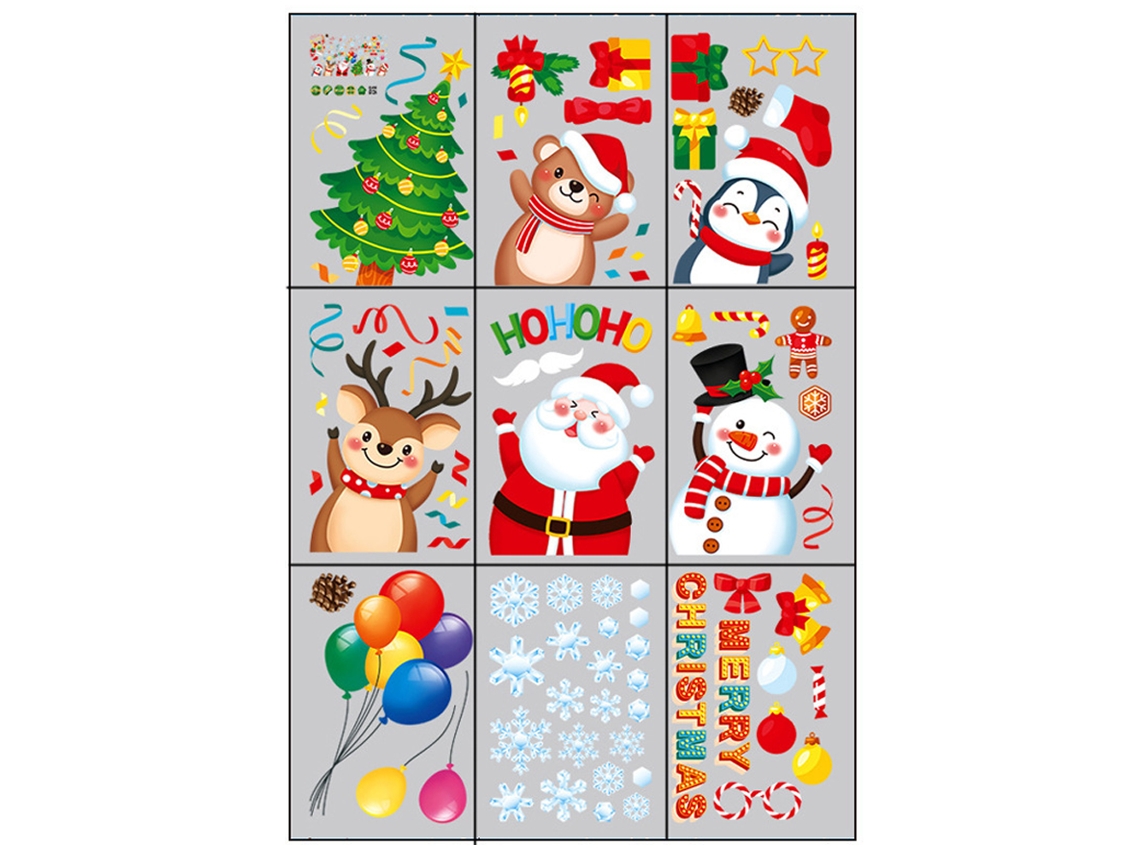 Pegatinas de Navidad ZMDECQNA Adhesivos Ventanas Forma Copo Nieve Navideño Diseño Blanco