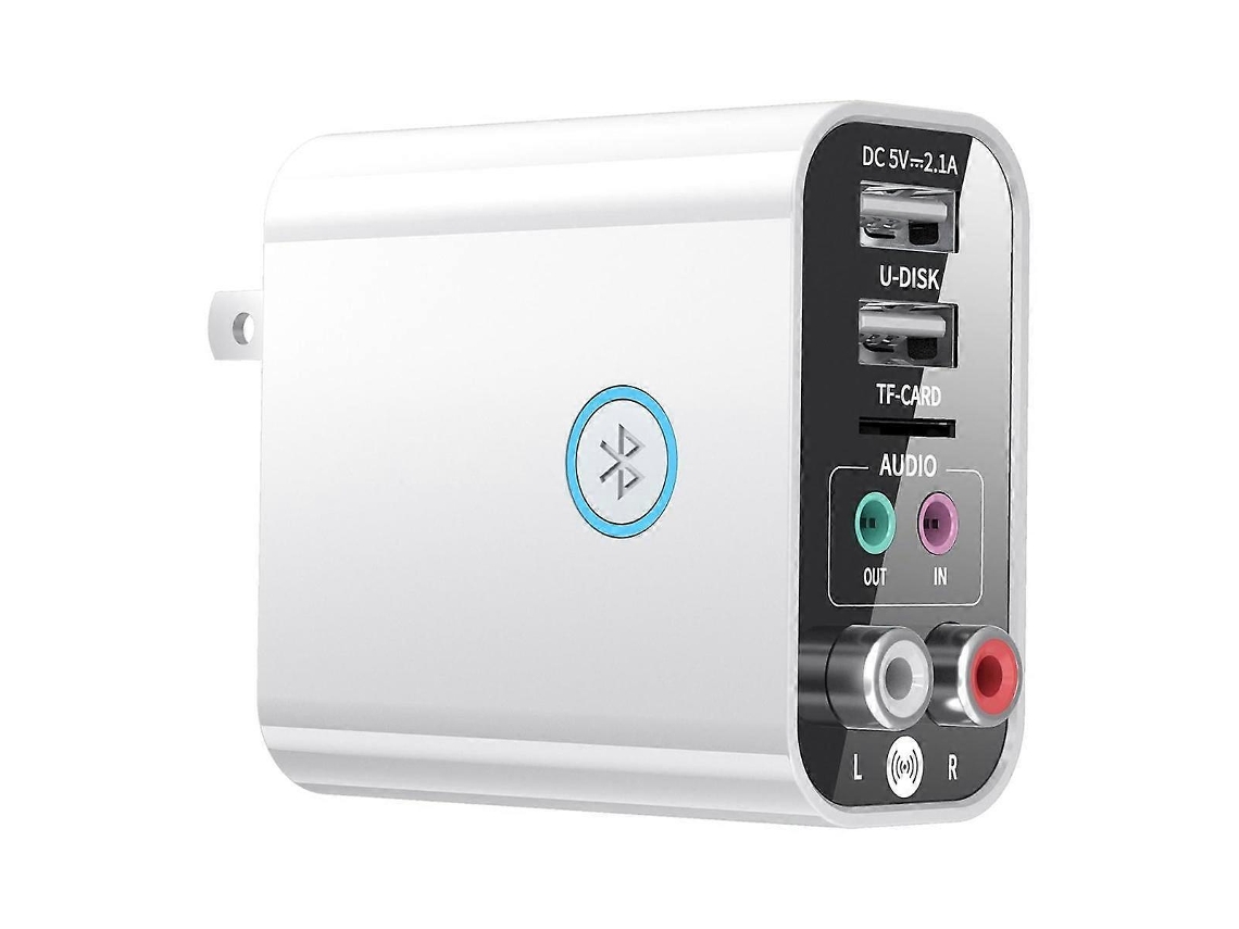 Transmisor y receptor Bluetooth 2 en 1, cargador de pared rápido multifuncional, adaptador de audio Bluetooth con Rosewell