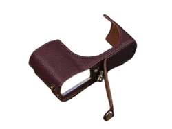 Estuche de cuero genuino compatible con cámara digital Leica C Lux con apertura inferior y cubierta protectora de medio cuerpo Facpoet