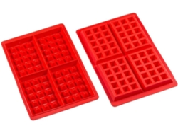 Juego de 2 moldes para waffles de silicona Yunzii