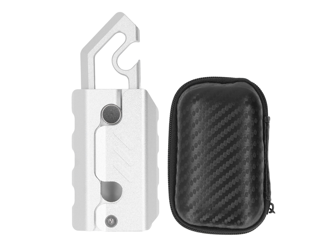 Cuchillo Zanahoria De Gravedad Juguete Abrelatas De Aleación De Aluminio Juguete Sensorial Para Aliviar Ansiedad Plata
