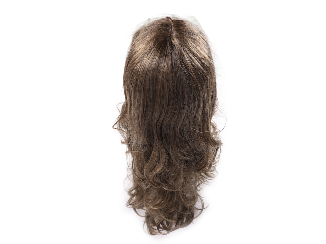 Peluca Larga Rizos Marrón Claro - Ondas Faciles De Cuidar Con Flequillo Aireado Y Volumen Natural