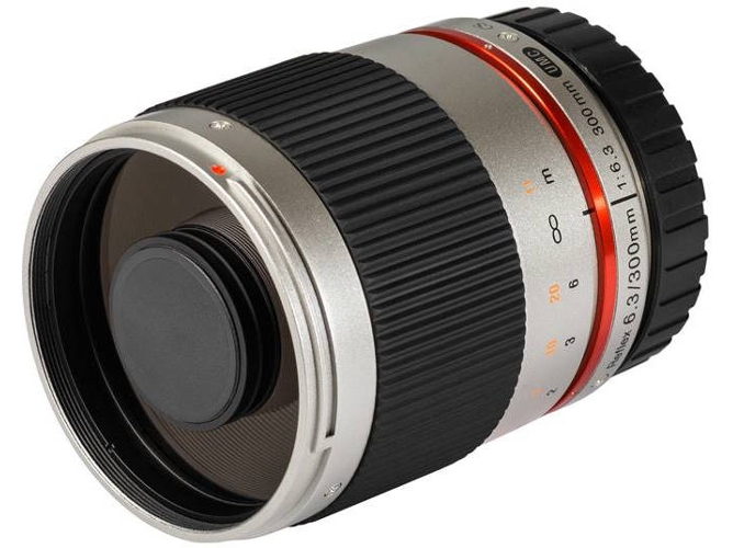 Objetivo SAMYANG Reflex f/6.3 300mm Sony E (Plata - Encaje: Sony E - Apertura: f/6.3)