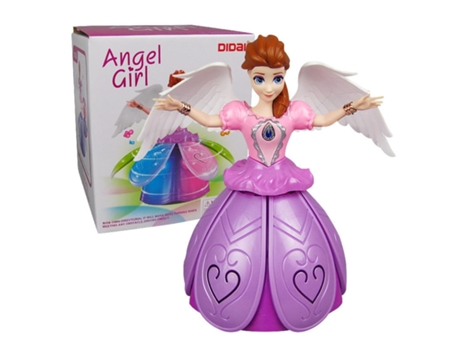 Muñeca Bailarina Eléctrica Princesa Elsa Anna Con Ala Rosado