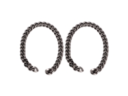 Cadena Lateral Elegante De Aluminio Estilo Retro De 9,9 Metros (32,8 Pies) Para Collar, Pulsera, Color Plata Y Negro.