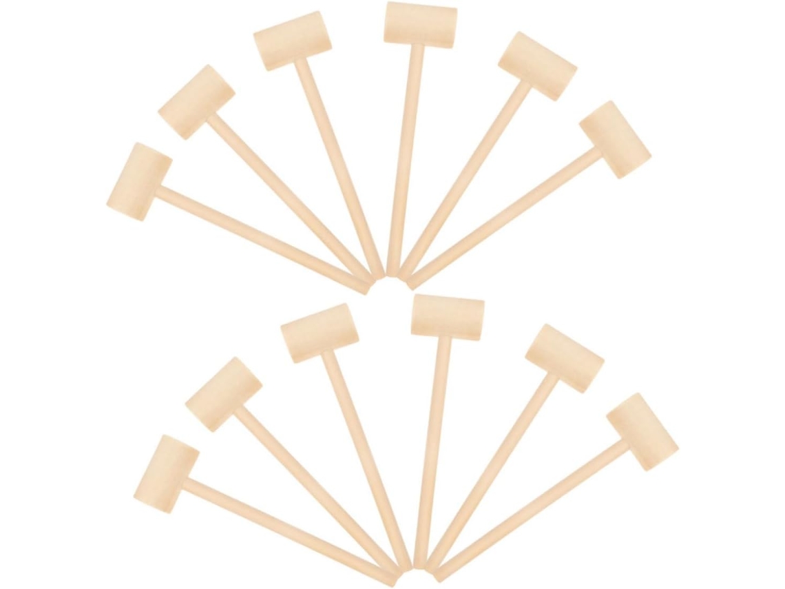 Juego De 24 Mini Martillos De Madera Para Romper Chocolate, Juego De Pequeños Mazos