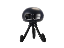Mini Ventilador De Mano Negro Con Clip