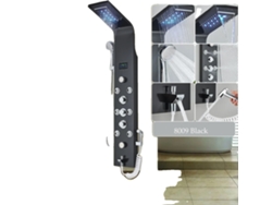 Panel de ducha LED, control de agua fría y caliente, diseño moderno, 8009 negro OEM