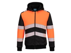Sudadera con capucha de invierno PW3 con cremallera - Amarillo y negro de alta visibilidad / XXXL