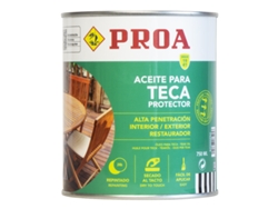 Aceite para Teca PROA Teca 0,75L Protección y nutrición para la madera Renueva tus muebles de jardín Color teca