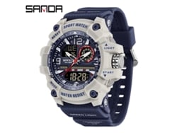 Reloj Electrónico (azul Grisáceo) Con Alarma, Multifuncional, Moderno, Luminoso, Resistente Al Agua Y A Los Golpes.