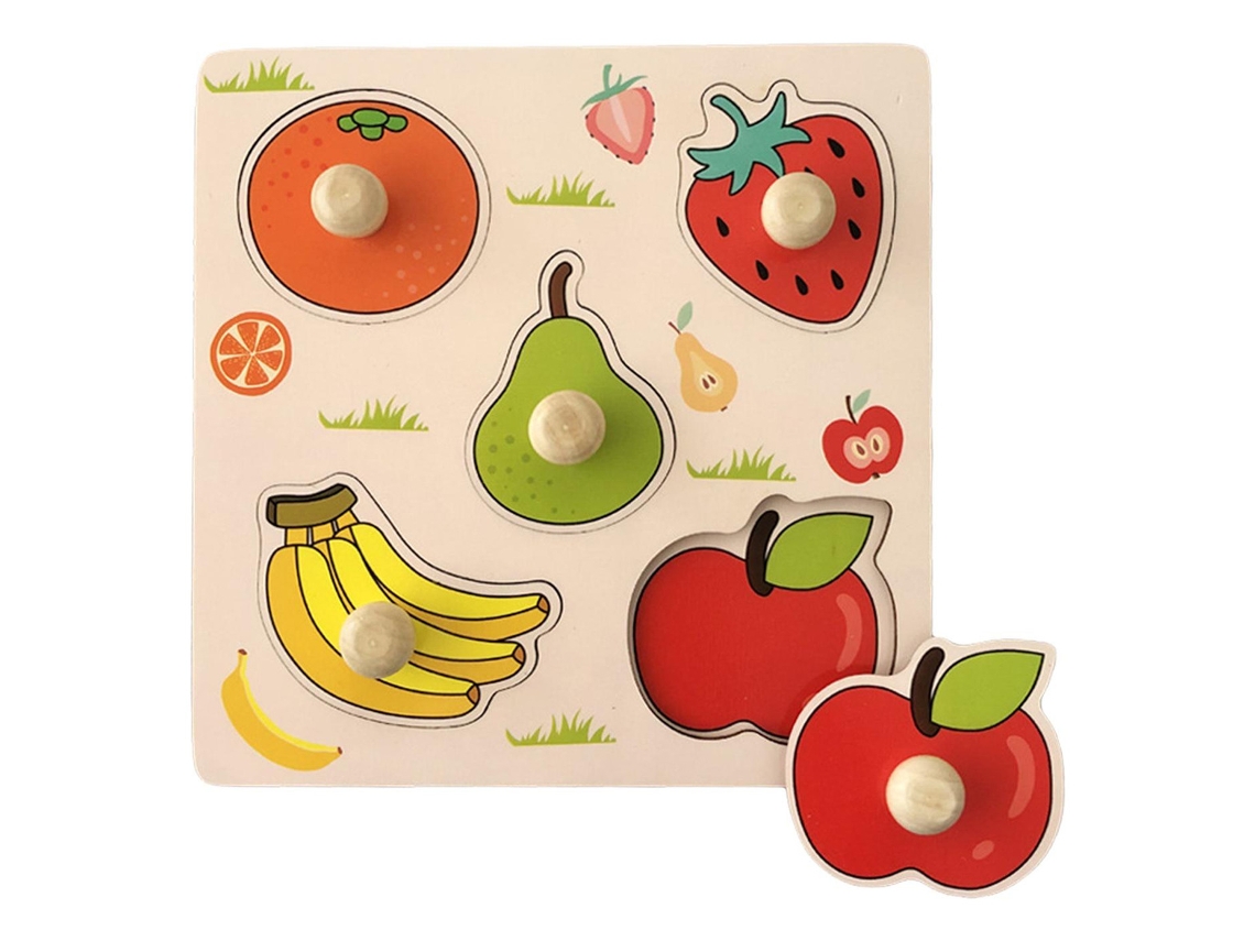 Rompecabezas de madera con clavija de fruta Slowmoose