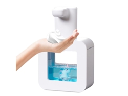 Dispensador automático de gel de alcohol espumoso para niños, impermeable, estampado de gatito blanco, para uso escolar, Csyy