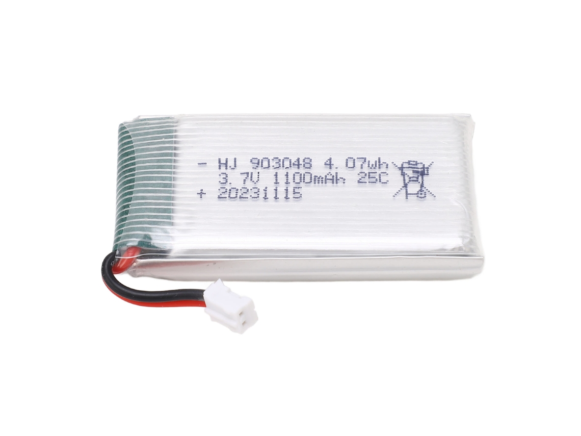 Batería Lipo De 3,7 V Y 1100 Mah Para Drones Con Conector Ph2.0 Para X5sw H5p (batería De Vuelo Rc Ligera).