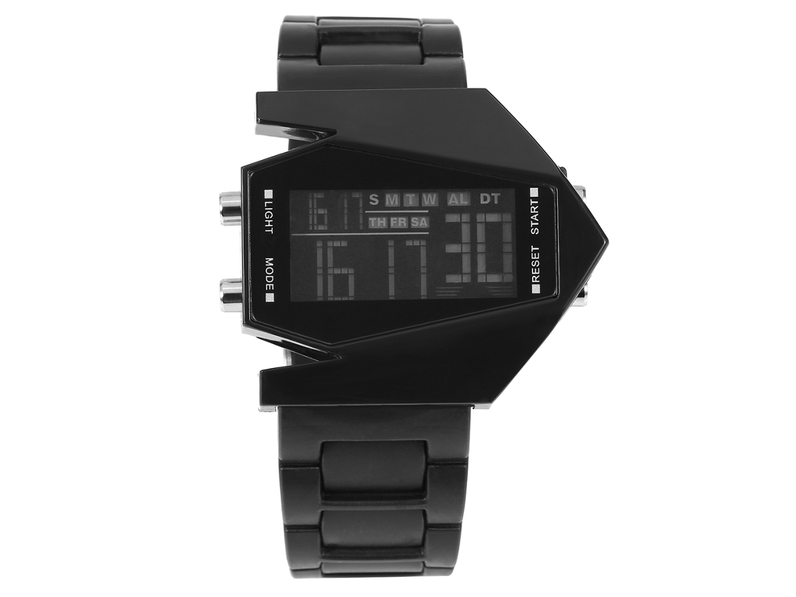 Reloj Digital Led Para Niños Pulsera Silicona Negro Reloj Electrónico Infantil