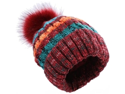 Gorro De Invierno Para Mujer Con Pompón De Felpa Y Gorro De Piel Sintética.