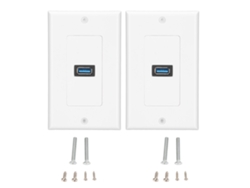 Painel De Parede Com 2 Portas Usb 3.0 Para Carregamento Rápido - Ideal Para Casa, Escritório E Hotel