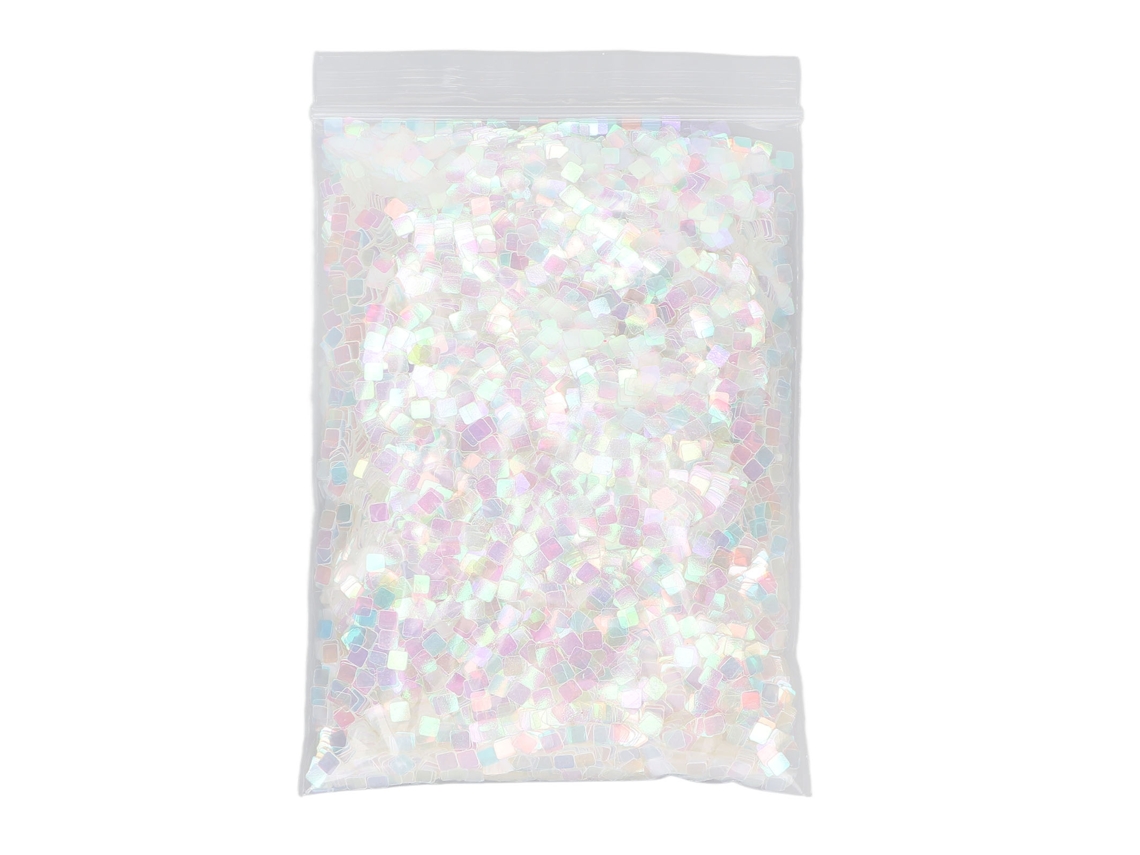 Kkml-glitter Adornos de cuentas cuadradas con purpurina para uñas, ideales para fiestas navideñas, 51 g (1.8 oz).