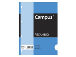 CAMPUS Recambio Archivador 100h 60g Taladros - 4º - Horizontal - 4 Taladros