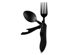 Utensilios De Camping Multifuncionales Plegables 4 En 1 De Acero Inoxidable Para Picnics Y Viajes Al Aire Libre.