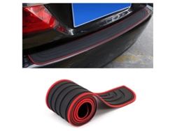 Protector De Parachoque Traseiro Para Carro De Borracha Preta Anti-riscos Universal 104x9cm