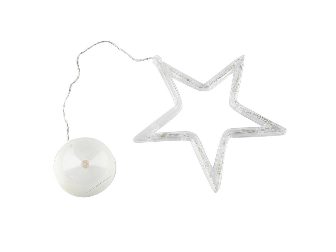NEVEANCE Luz Decorativa de Hilos de Cobre con 8 LED, Alimentada por Batería, Estrellas Colgantes (Blanco Puro)