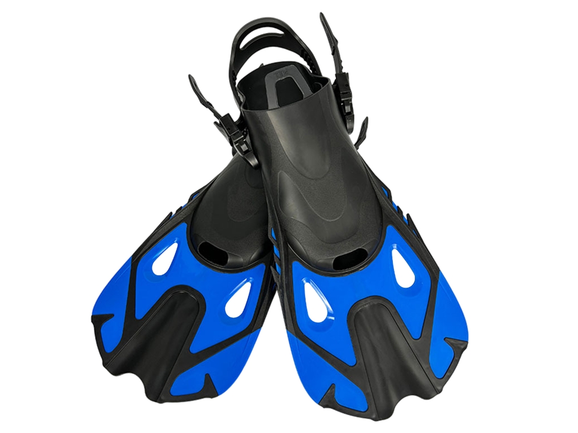 RNEMITERY Fines de Natación Snorkel Cortos Ajustables Adulto Infantil | Fines de Buceo Regulables