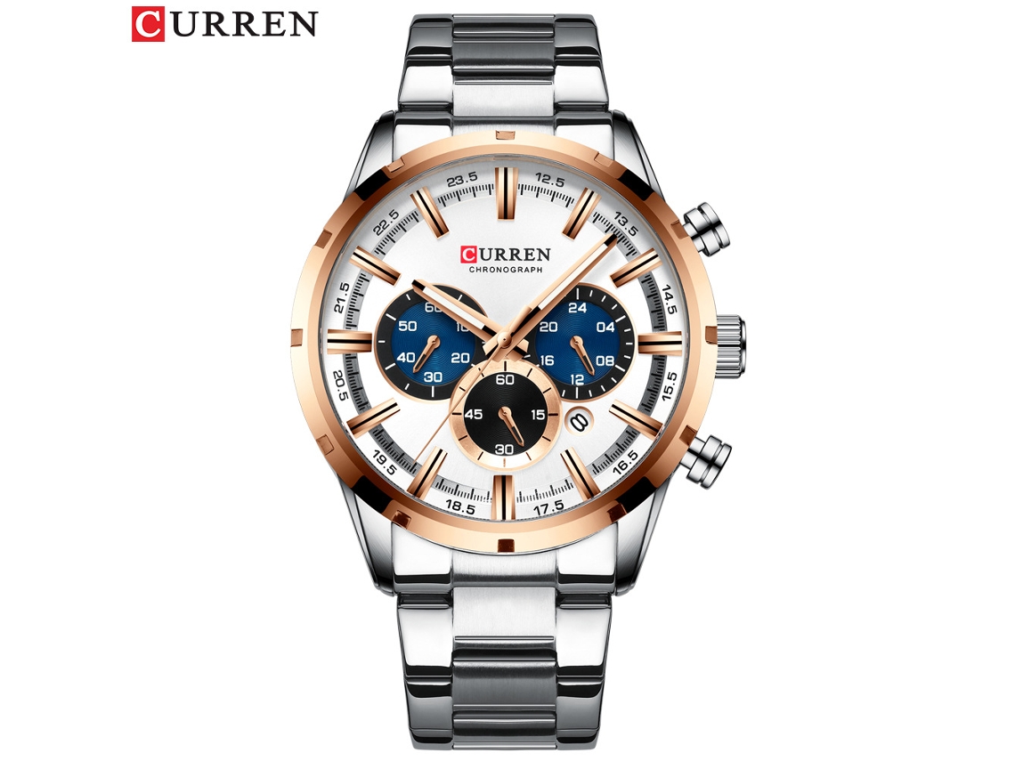 (estilo 3) Reloj De Pulsera Redondo Multifuncional Impermeable De Seis Manecillas Para Hombre Con Calendario