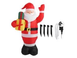 Adorno Navideño Inflable Con Luces, Papá Noel, 1,5 M, Para Jardín, Patio, Uso Exterior, Enchufe Europeo 100-240 V.