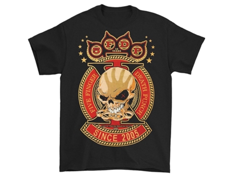 Camiseta ROCKINSTONE Five Finger Death Punch Aniversario X (S)