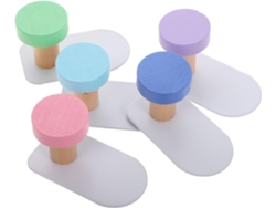 5 Percheros, Toalleros, Ganchos Adhesivos De Madera Para Pared, Juego De